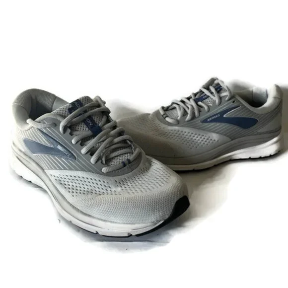 Brooks Addiction 14 Womens Pre-owned Two Tone Gray Running Sneakers - sz 8.5 EE - Picture 2 of 8